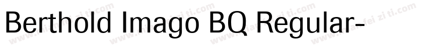 Berthold Imago BQ Regular字体转换